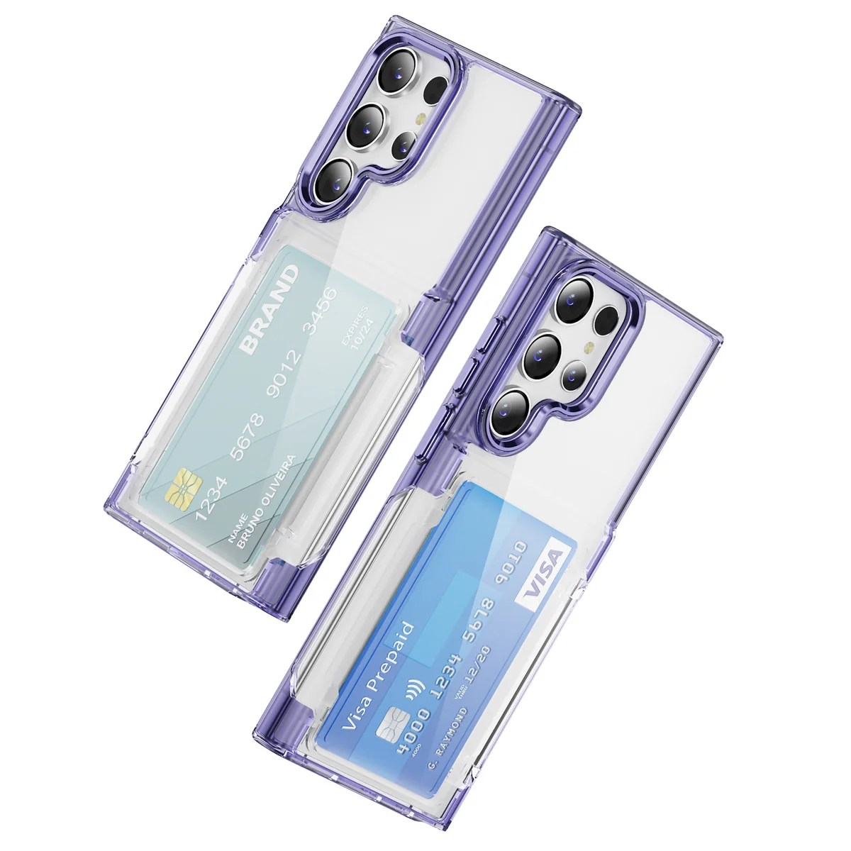 cross-border compatible with Samsung S23Ultra Junfan card holder flip cover card holder holds two cards phone case direct manufacturer