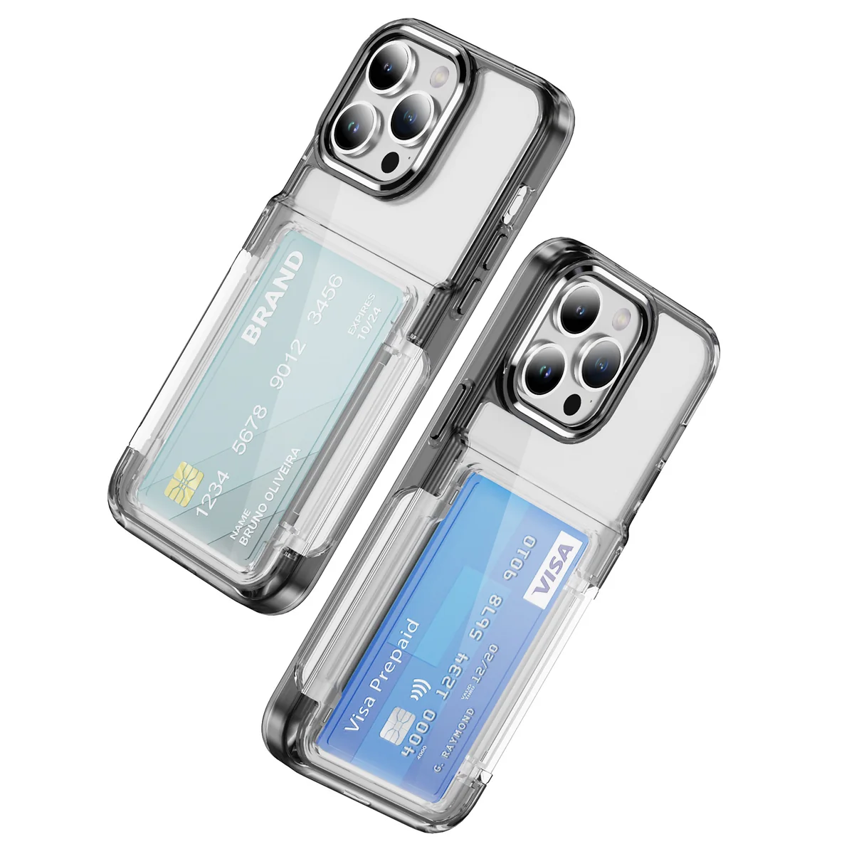 cross-border compatible with Apple iPhone14 Pro Junfan card holder flip cover card holder holds two cards phone case