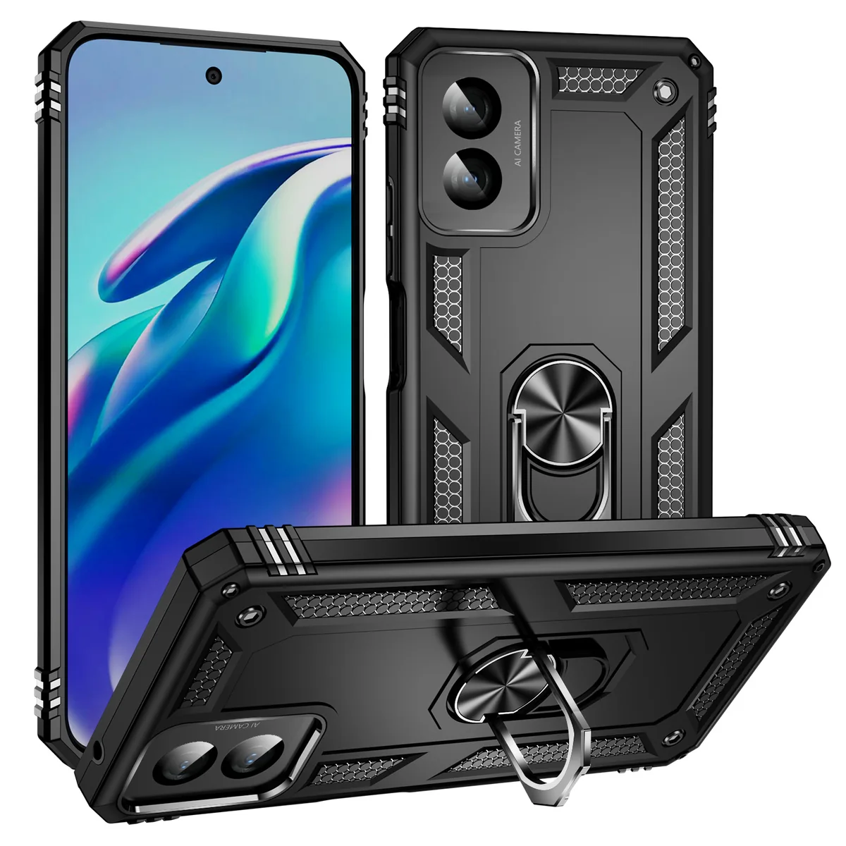 cross-border e-commerce compatible with MOTO G power 2024 5G Trooper shockproof kickstand armor phone case manufacturer