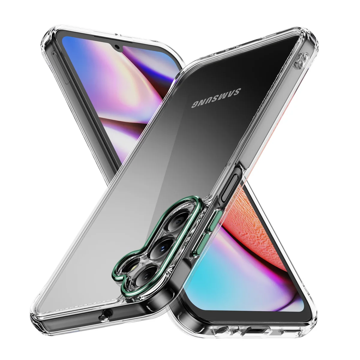 cross-border compatible with Samsung A15 Phantom Series precision-cut camera lens protector phone case transparent case thickness 2.0 direct manufacturer