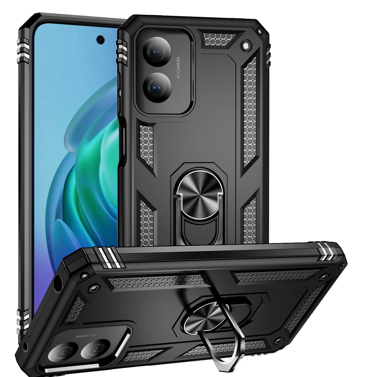 cross-border e-commerce compatible with MOTO G play 4G 2024 Trooper shockproof kickstand armor phone case manufacturer