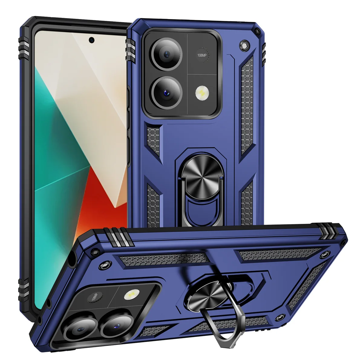 cross-border compatible with Redmi Note13 5G Trooper shockproof phone case 2-in-1 rotating car mount manufacturer