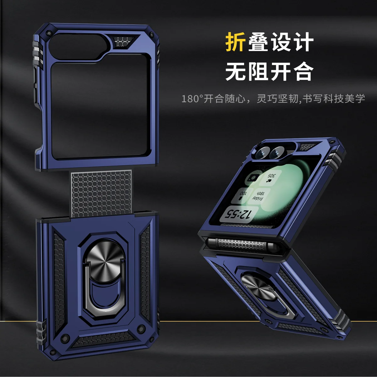cross-border compatible with Samsung SAM Z Flip6 Trooper shockproof armor kickstand foldable phone case direct manufacturer