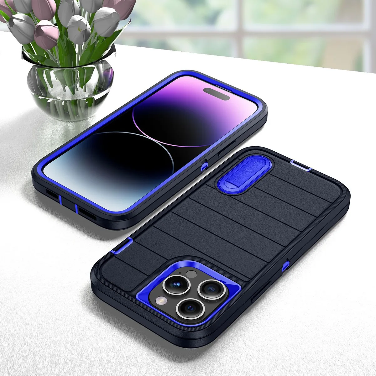 cross-border compatible with Apple iPhone14 Pro Max Guardian triple protection 2nd generation kickstand shockproof phone case manufacturer