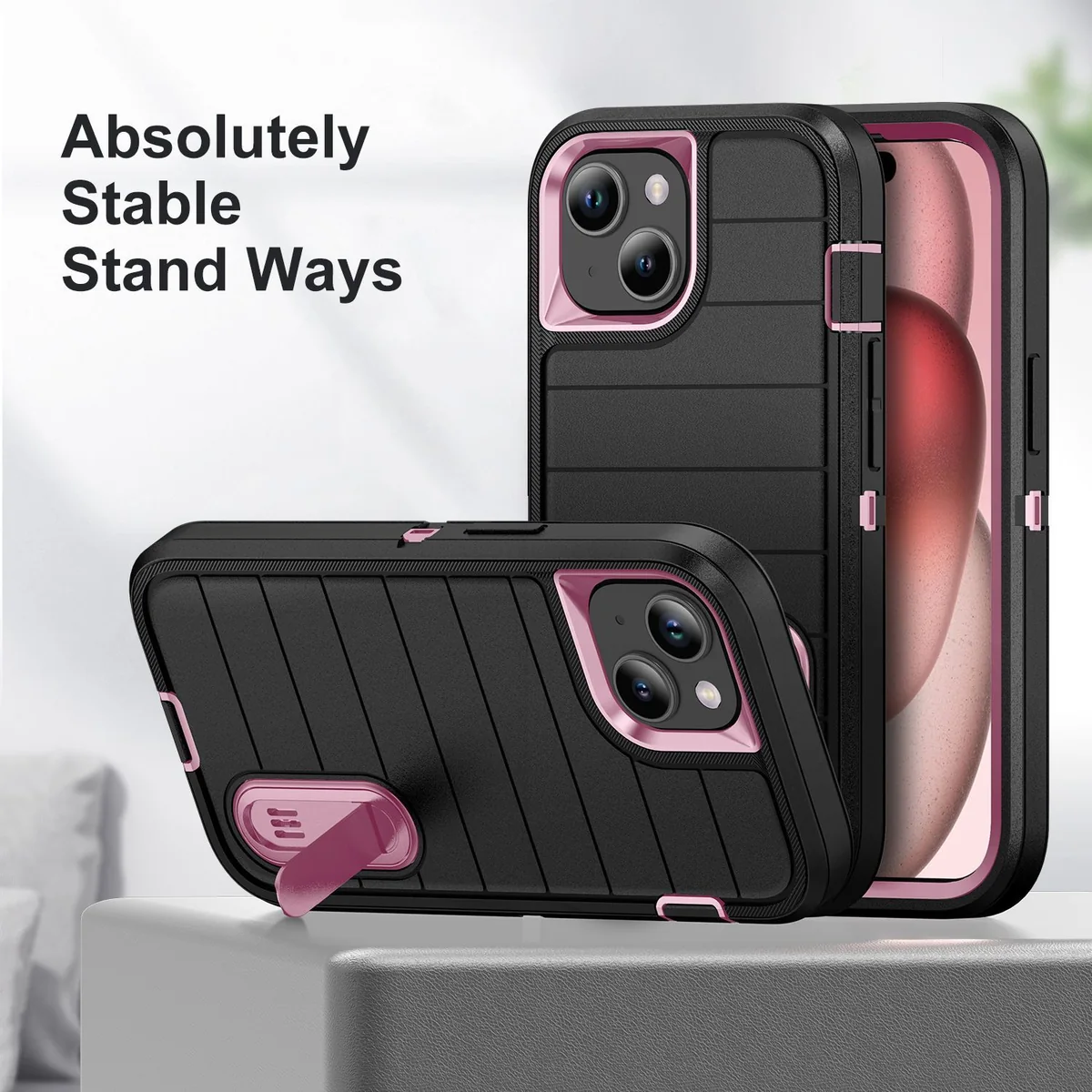 cross-border compatible with Apple iPhone14 Plus Guardian triple protection 2nd generation kickstand shockproof phone case direct manufacturer