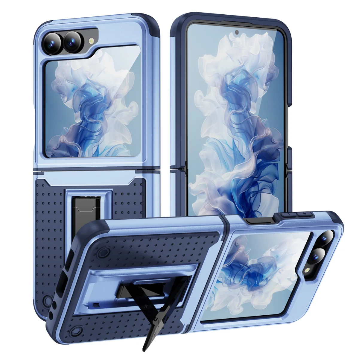 cross-border e-commerce compatible with Samsung Z Flip 6 Elegant shockproof phone case 2-in-1 anti-slip texture direct manufacturer