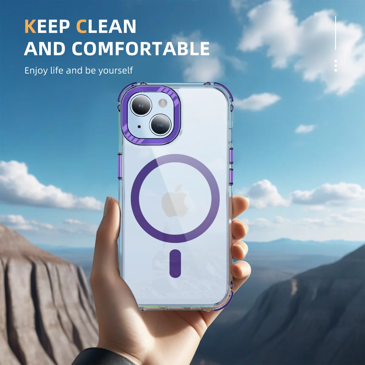 cross-border compatible with Apple iPhone15 Rainbow No. 1 ultra-clear magnetic ring phone case two-tone TPU manufacturer new arrival