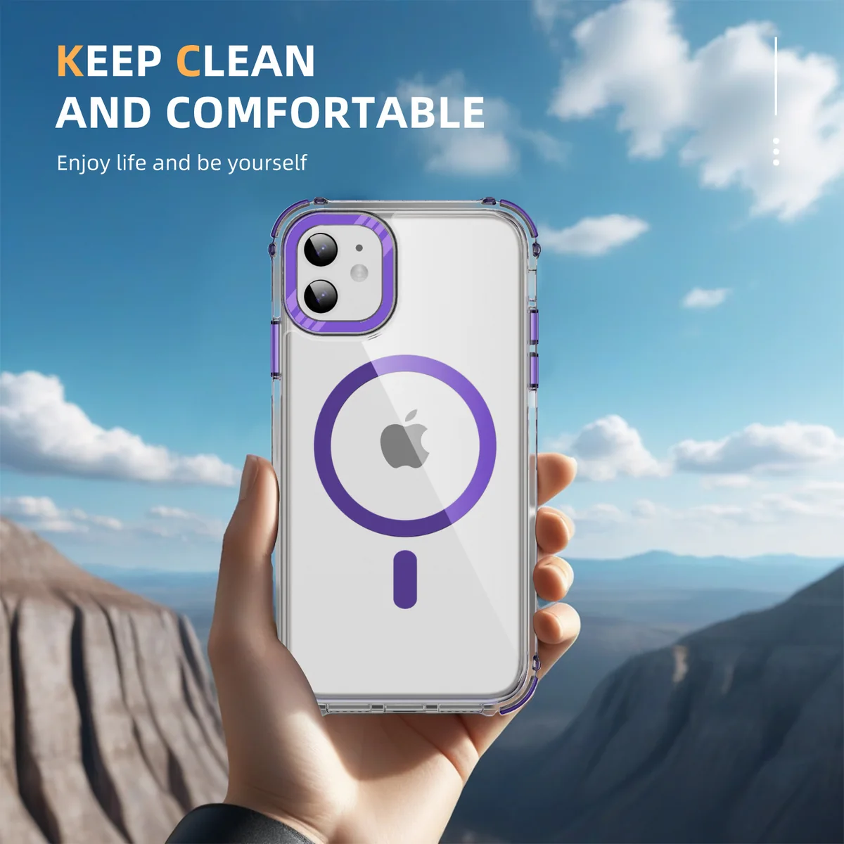 cross-border compatible with Apple iPhone11 Rainbow No. 1 ultra-clear magnetic ring phone case shockproof protective case manufacturer new arrival