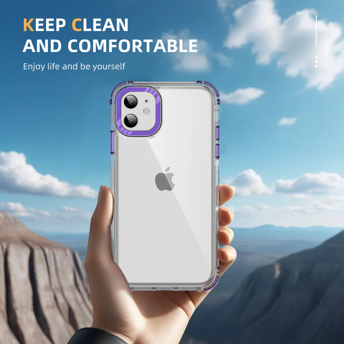 cross-border compatible with Apple iPhone12 Rainbow No. 1 ultra-clear phone case two-tone TPU direct manufacturer new arrival