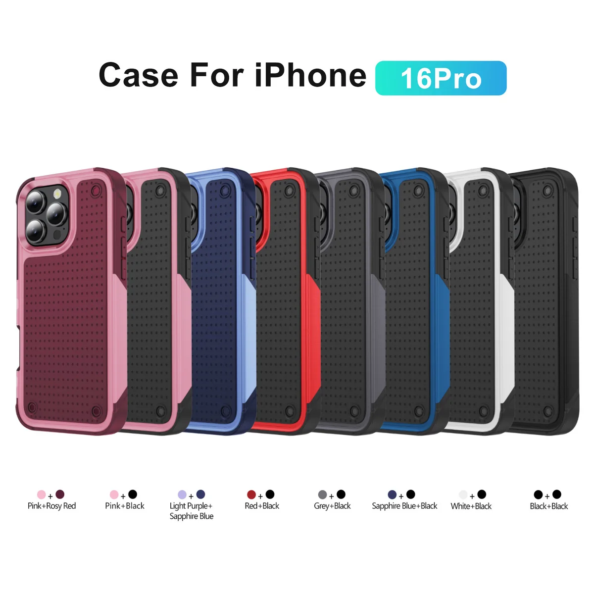 cross-border compatible with Apple iPhone16Pro Elegant shockproof phone case anti-slip fingerprint-resistant direct manufacturer new arrival