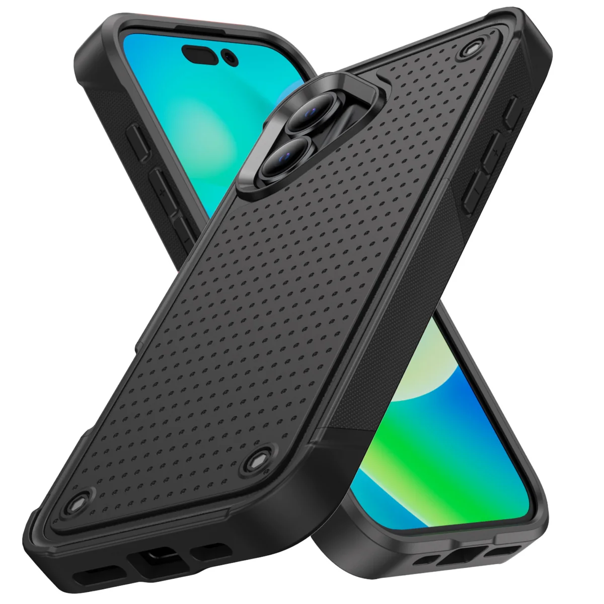 cross-border compatible with Apple iPhone 16Plus Elegant shockproof phone case 2-in-1 direct source anti-slip texture manufacturer