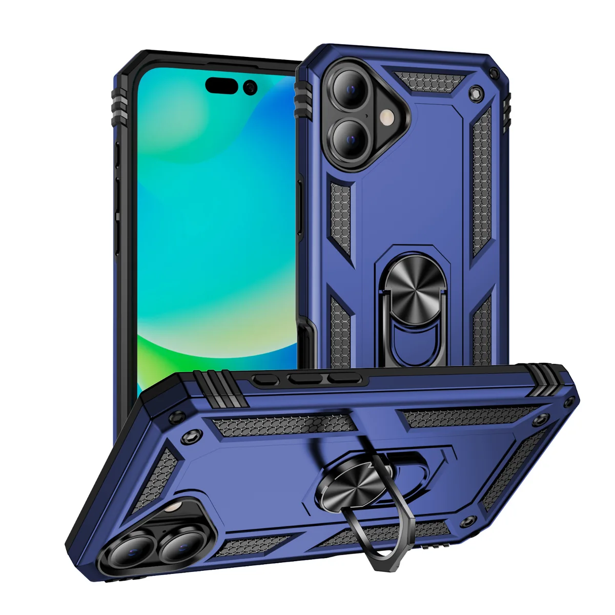 cross-border compatible with Apple iPhone16 Trooper shockproof car mount 2-in-1 phone case manufacturer new arrival