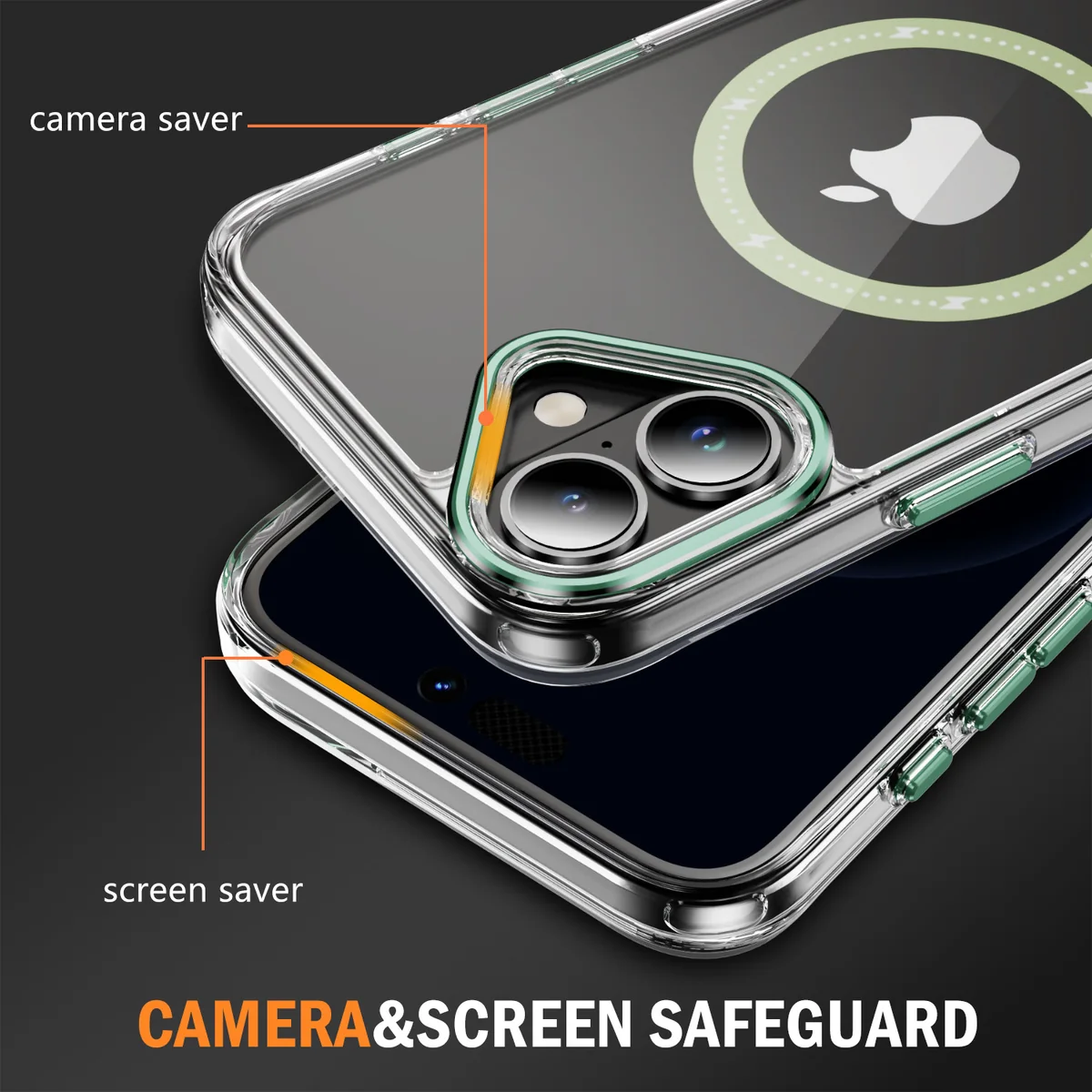 cross-border compatible with Apple iphone16 Phantom glitter magnetic ring individual camera cutouts magnetic attachment case phone case manufacturer new arrival