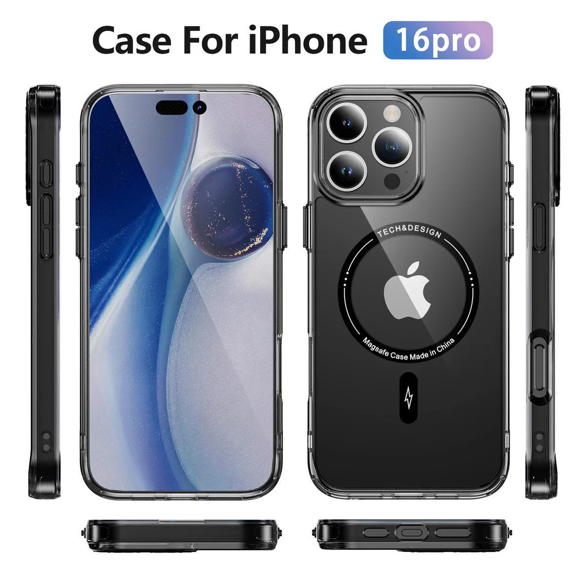 cross-border compatible with Apple iphone16 Pro Phantom ultra-clear magnetic attachment wireless charging phone case manufacturer new arrival