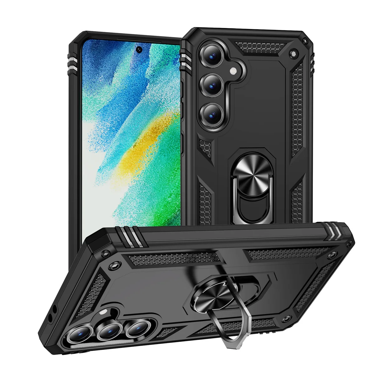 cross-border compatible with Samsung S24FE Trooper shockproof car mount 2-in-1 armor phone case manufacturer new arrival