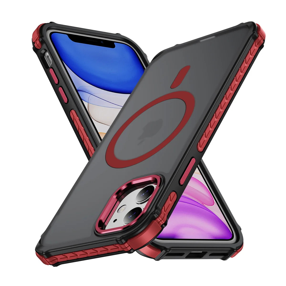 cross-border compatible with Apple iPhone11 rainbow 1 No. soft-touch magnetic ring phone case shockproof fingerprint-resistant manufacturer