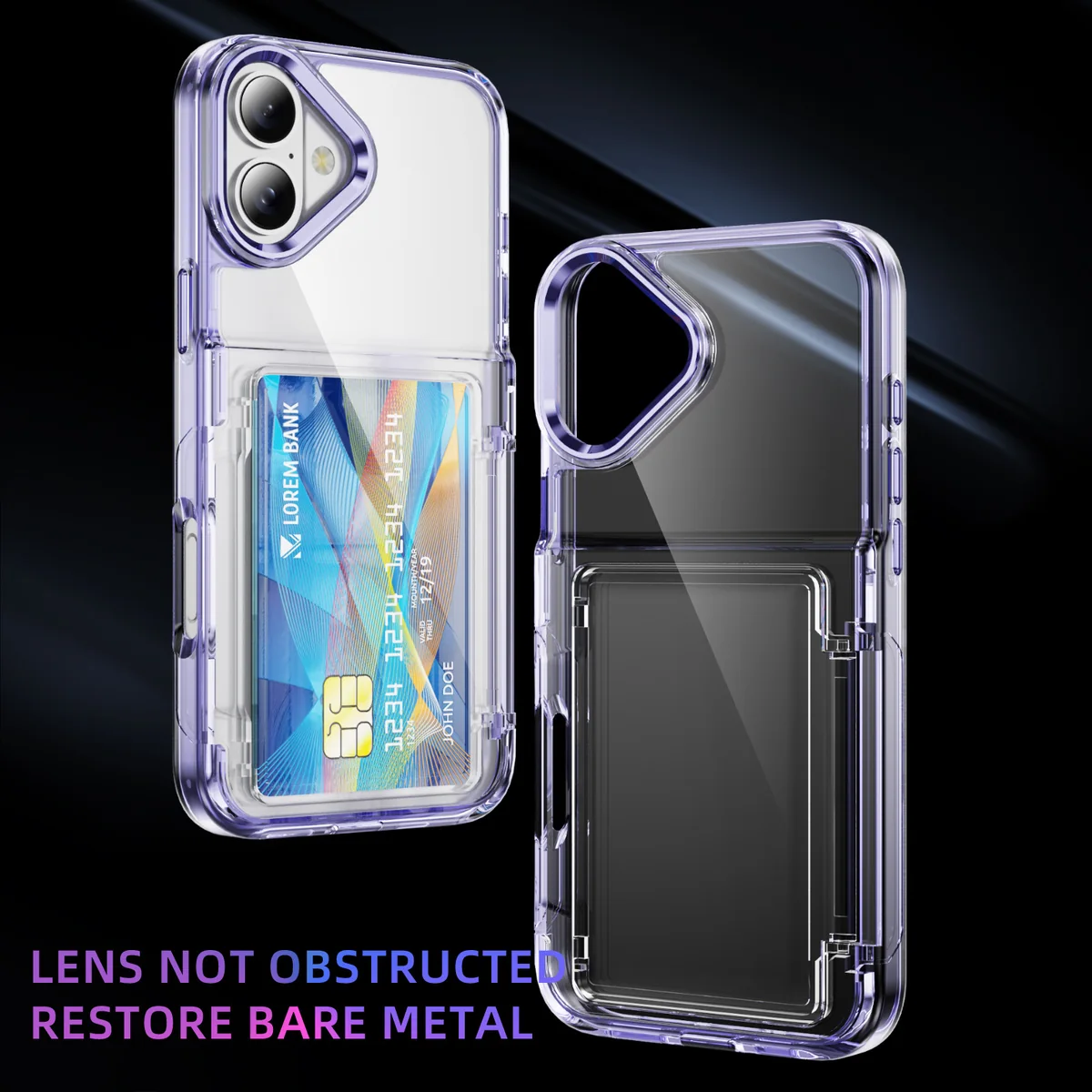 cross-border compatible with Apple iPhone16 Plus Junfan card holder flip cover card holder holds two cards phone case