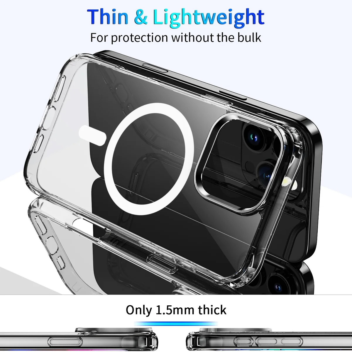 cross-border compatible with Apple IP16Pro Max reinforced-corner shockproof magnetic ring solid with tail phone case wireless charging