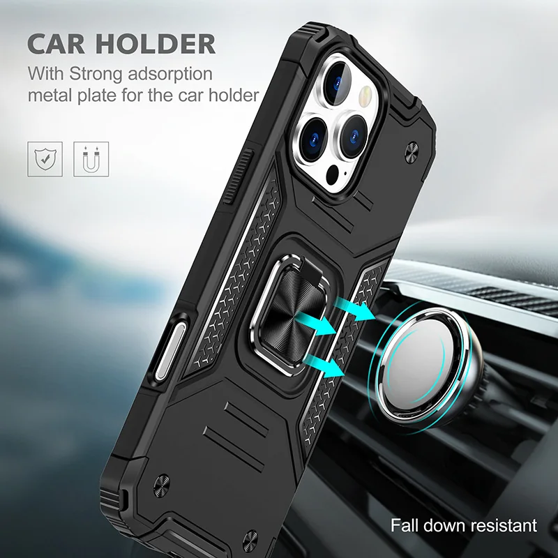 cross-border e-commerce compatible with Apple iPhone16 Pro Kemeng armor shockproof phone case car mount manufacturer
