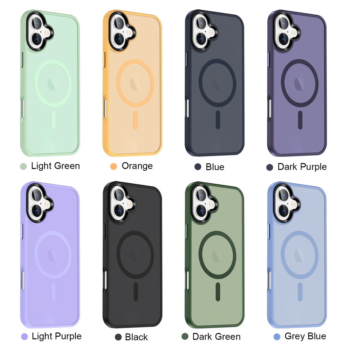 cross-border e-commerce compatible with iphone16Plue iridescent soft-touch magnetic ring phone case soft-touch case wireless charging