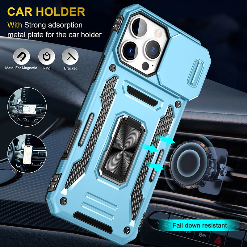 cross-border compatible with Apple iPhone16Pro Kejiang shockproof car mount phone case 2-in-1 manufacturer
