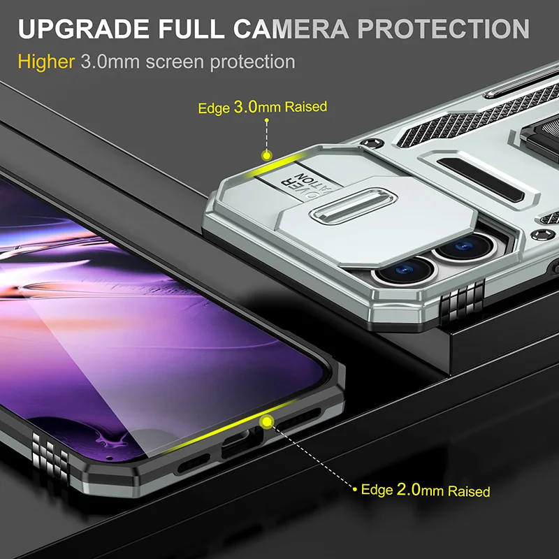 cross-border compatible with Apple iPhone16 Plus Kejiang shockproof phone case usable in landscape and portrait car mount