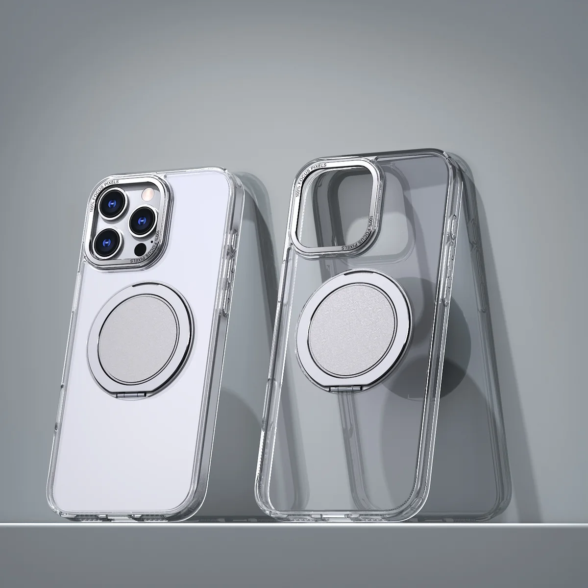 cross-border compatible with Apple iPhone16 Pro Max Super Wing C style ring magnetic attachment phone case soft-touch case