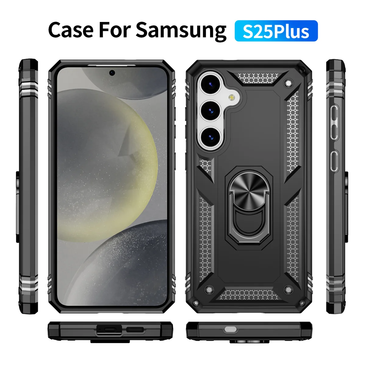 cross-border e-commerce compatible with Samsung S25 Plus Trooper shockproof kickstand armor phone case car-mount compatible 2-in-1