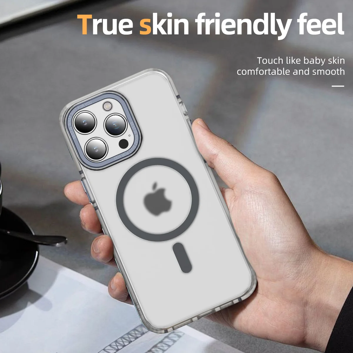 cross-border compatible with Apple IP15PRO MAX two-tone cloud pattern soft-touch magnetic ring phone case wireless magnetic ring charging
