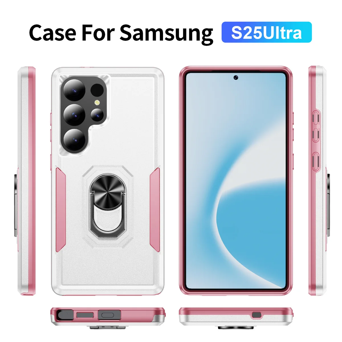 cross-border e-commerce compatible with Samsung S25Ultra Explorer with ring 2-in-1 car mount shockproof phone case