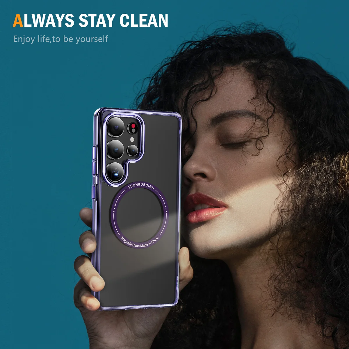 cross-border compatible with Samsung S25 Ultra Phantom ultra-clear magnetic attachment precision-cut camera lens protector transparent case phone case