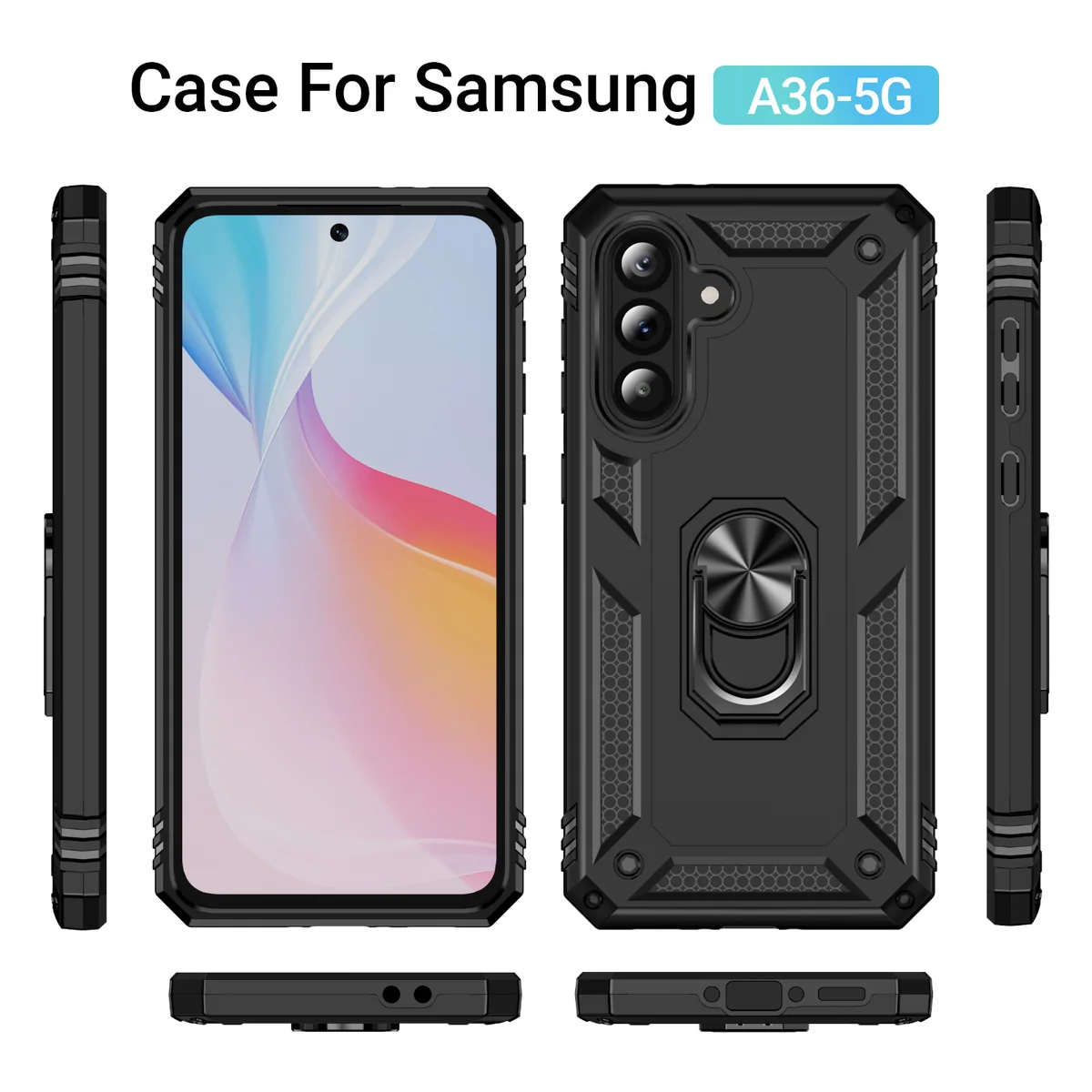 cross-border e-commerce compatible with Samsung A36 5G Trooper shockproof kickstand armor phone case car-mount compatible 2-in-1 protective case
