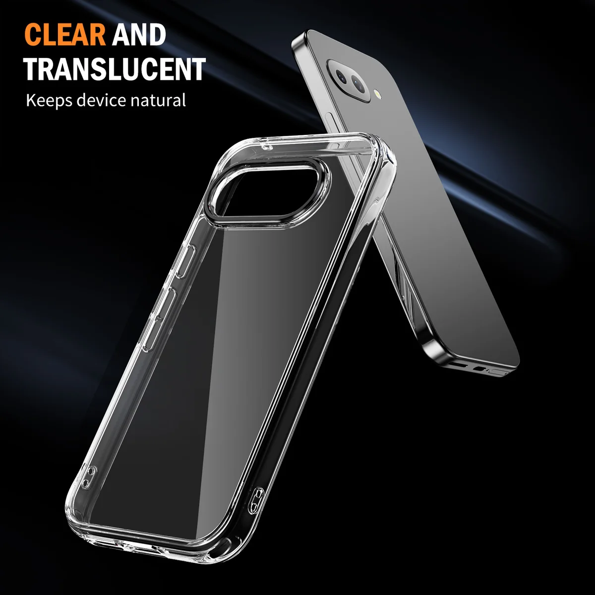 cross-border compatible with Google Google Pixel 9A Phantom Series precision-cut camera lens protector phone case transparent case