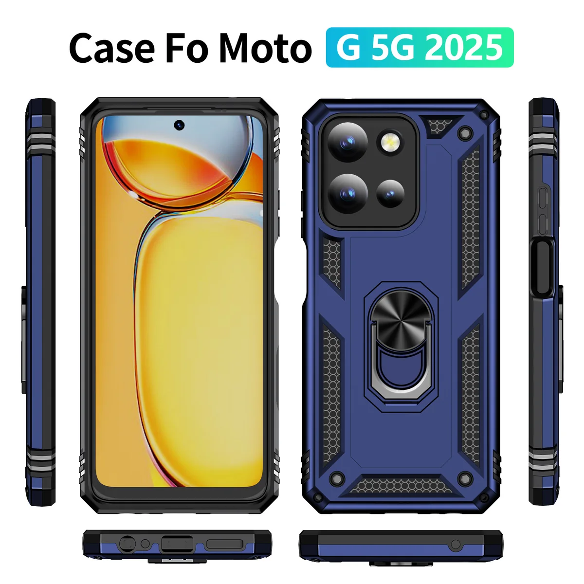 cross-border e-commerce compatible with MOTO G 5G 2025 Trooper shockproof kickstand armor phone case 2-in-1 car-mount compatible