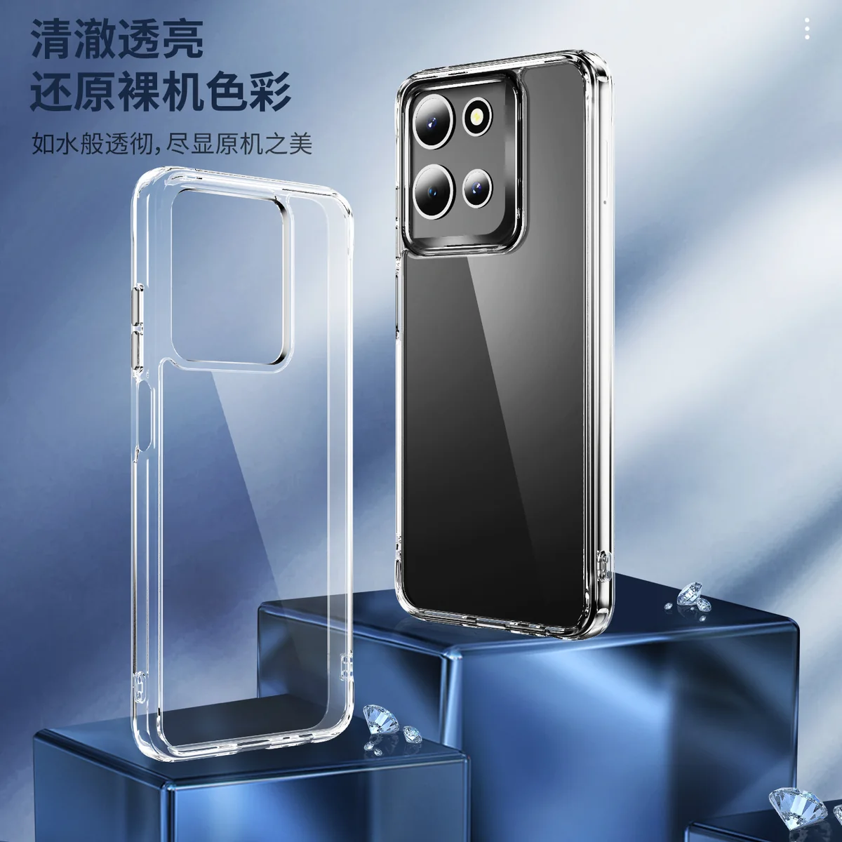 cross-border compatible with MOTO G 5G 2025 crystal-clear shockproof 2.0 German anti-yellowing material transparent phone case large camera opening
