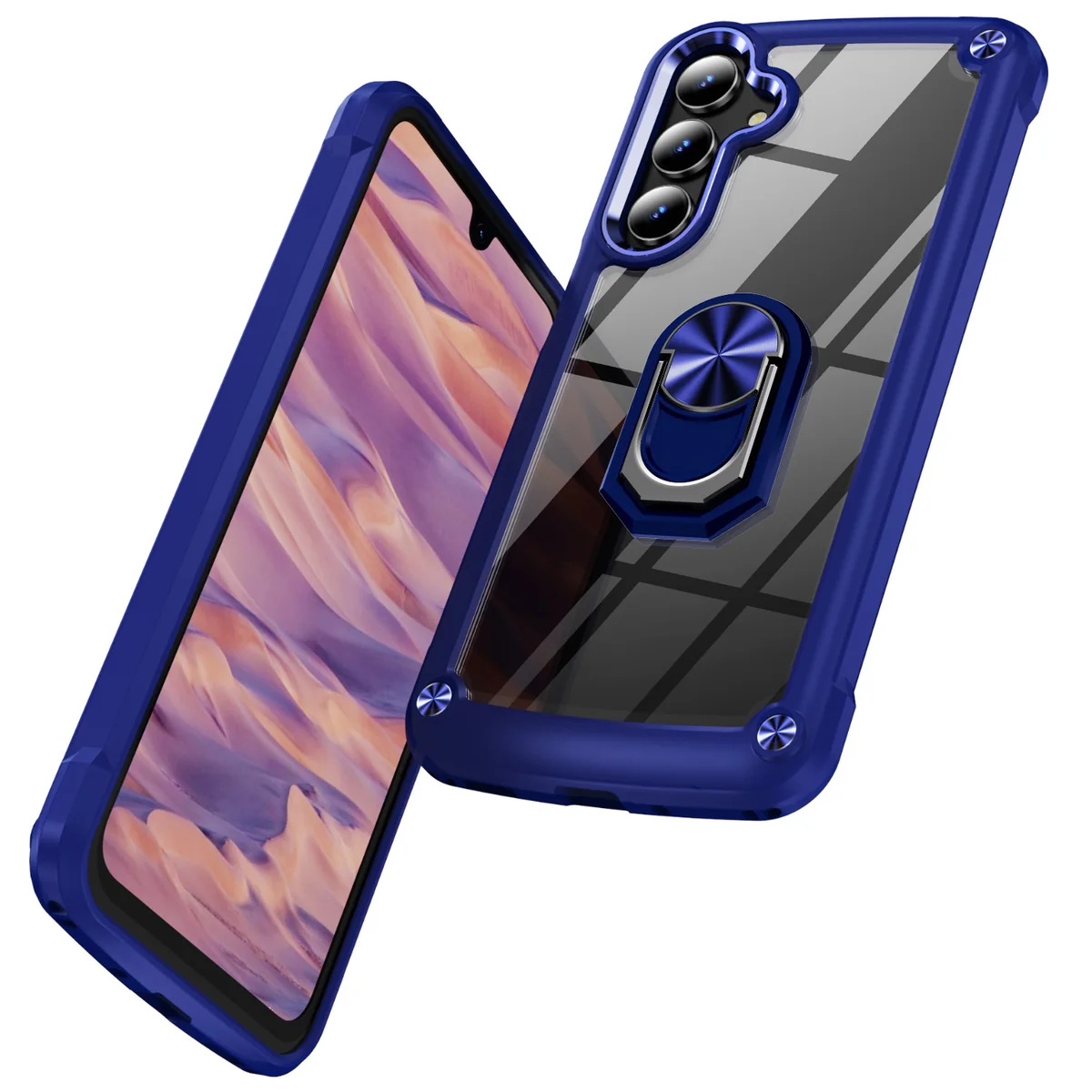 cross-border compatible with Samsung A26 5G /A17 5G Golden-Wing Bird with ring shockproof phone case car-mount compatible transparent case