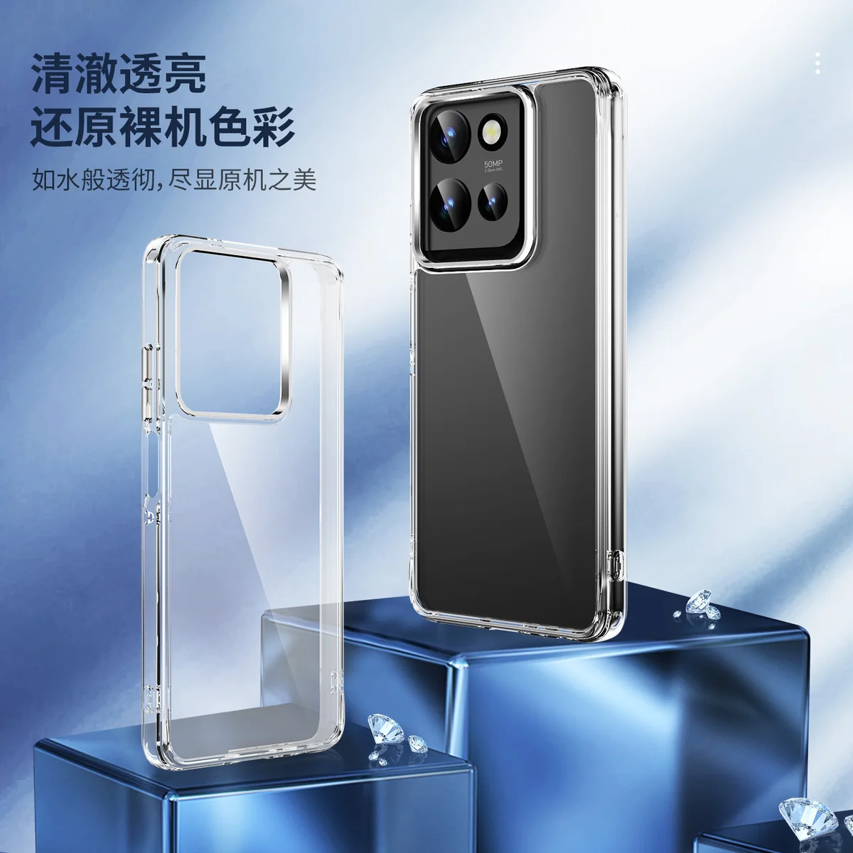 cross-border compatible with MOTO G Play 2025 crystal-clear shockproof 2.0 German anti-yellowing material transparent phone case