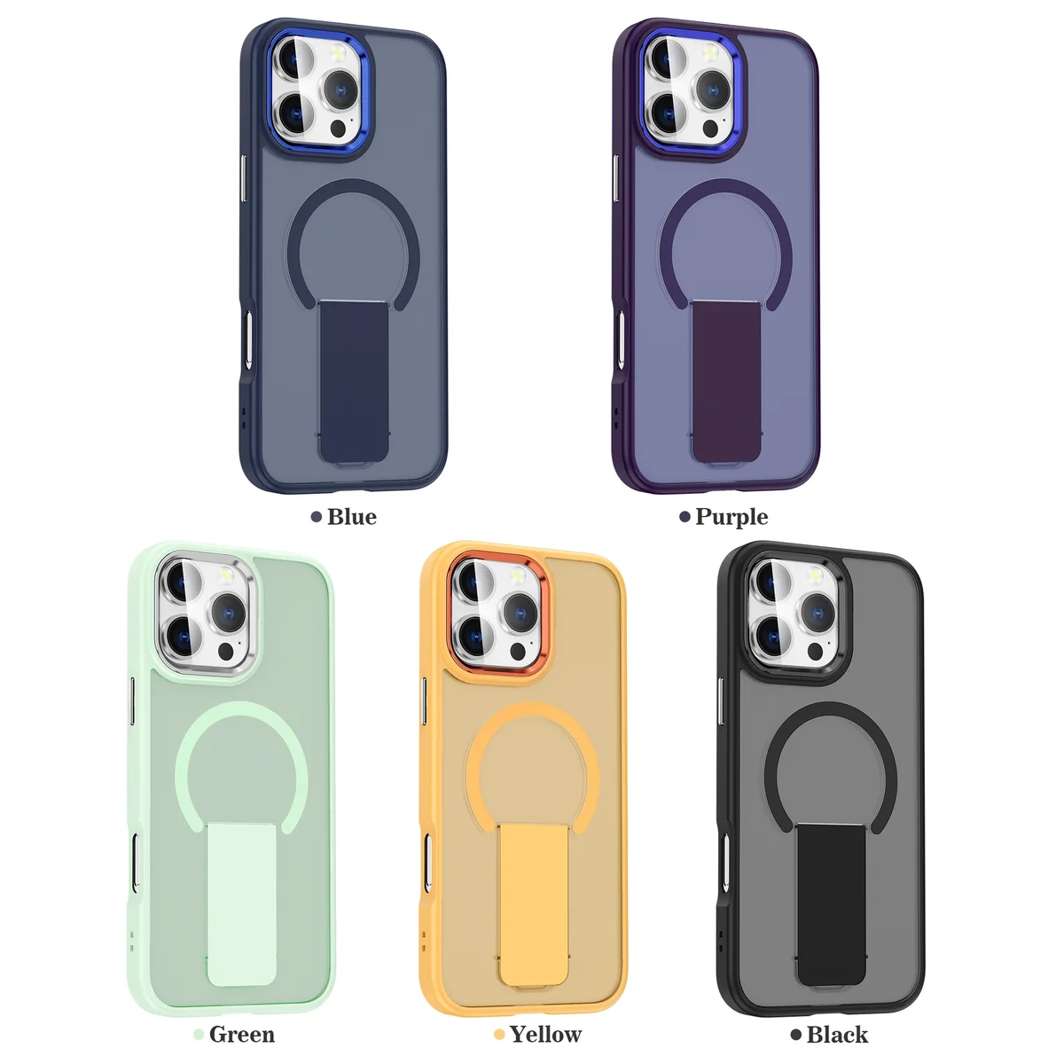 cross-border compatible with IPH16 Pro Max Space case kickstand hidden kickstand wireless fast charging soft-touch case