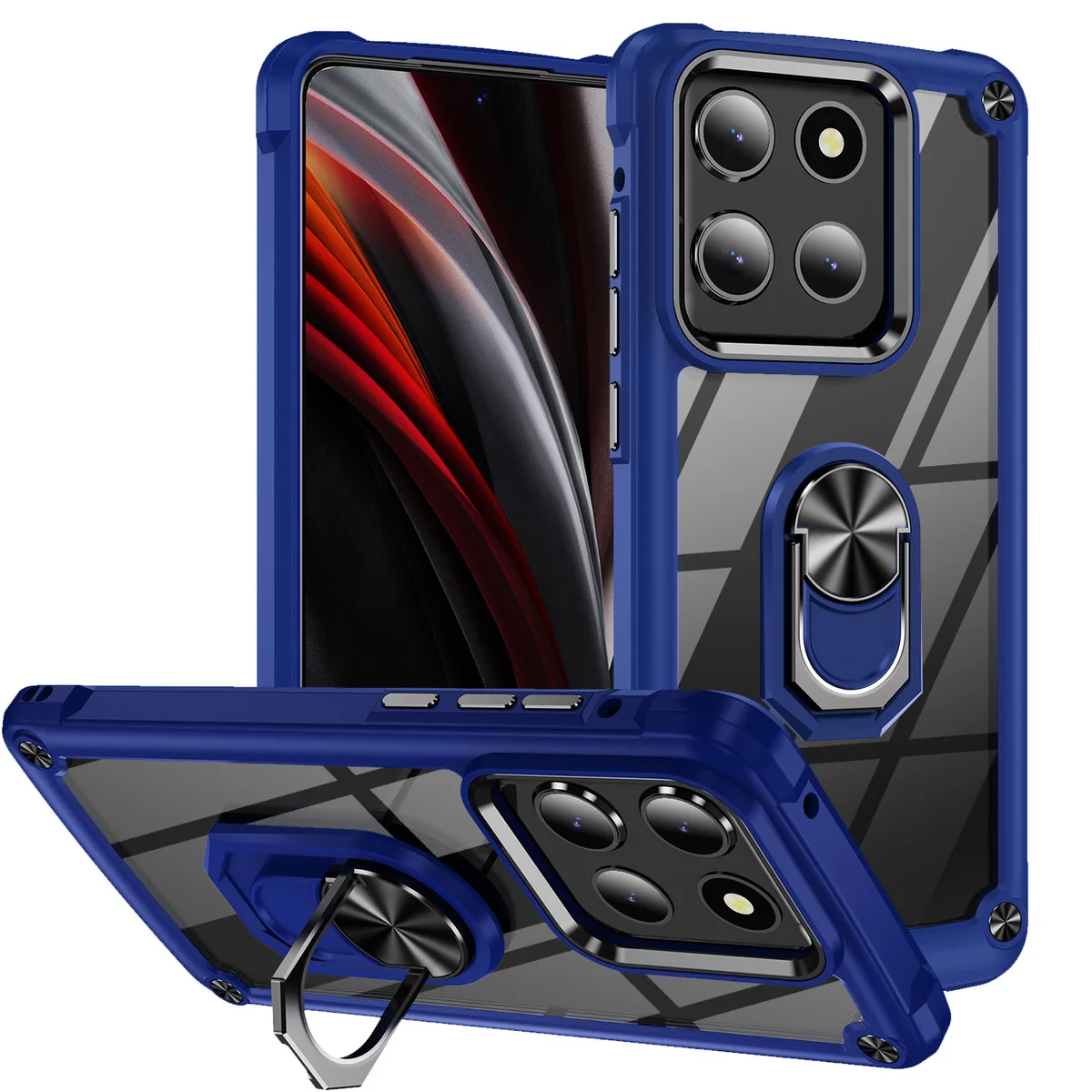 cross-border compatible with MOTO G STYLUS 2025 Golden-Wing Bird with ring shockproof phone case car-mount compatible transparent case
