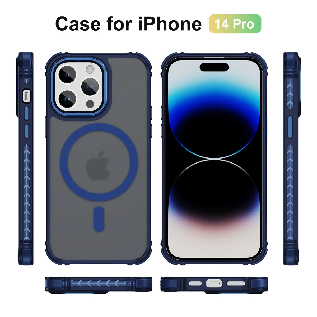cross-border compatible with Apple iPhone14 Pro rainbow 1 No. soft-touch magnetic ring phone case shockproof fingerprint-resistant