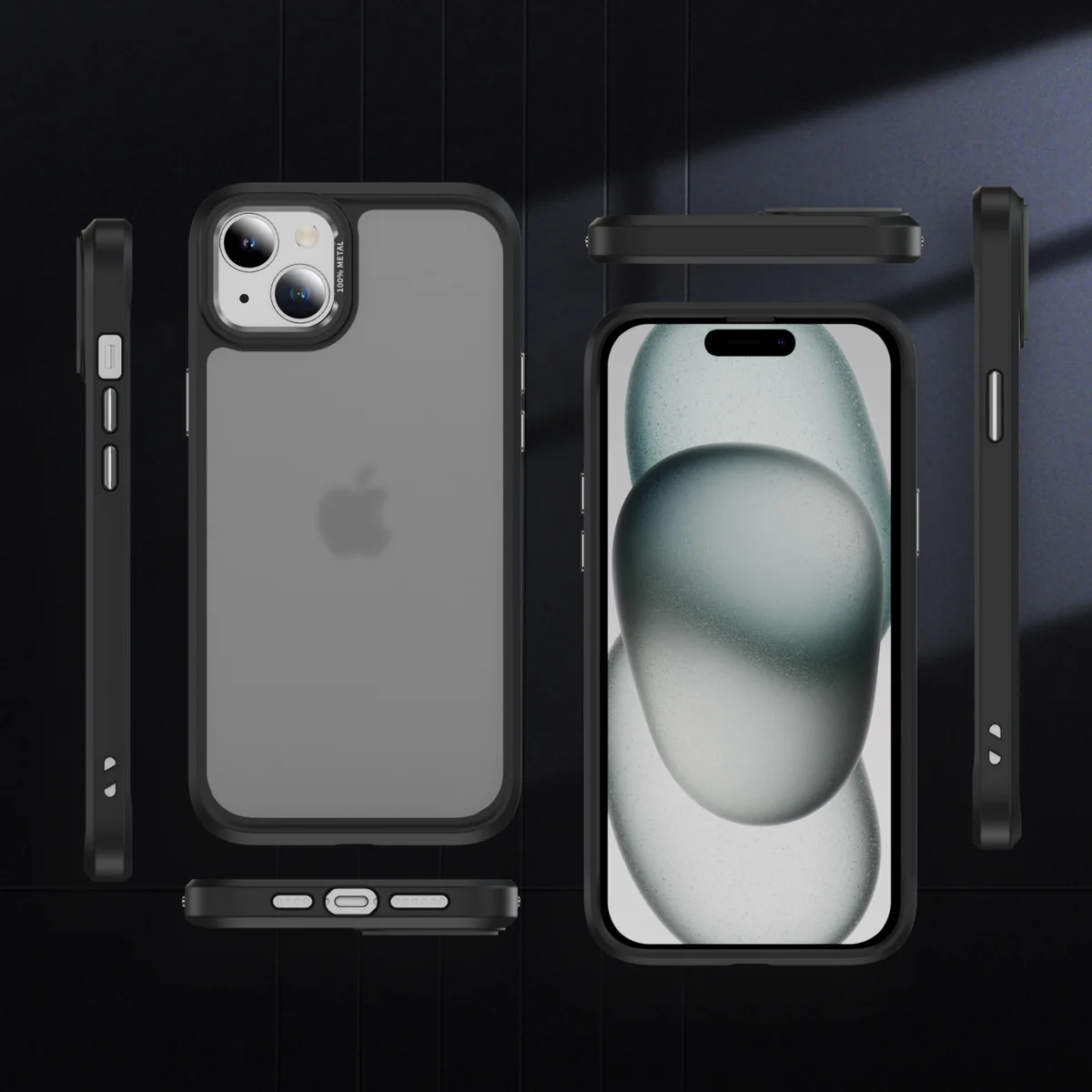 cross-border compatible with Apple IP14PLUS camera lens guard soft-touch phone case wireless charging scratch-resistant shockproof fingerprint-resistant