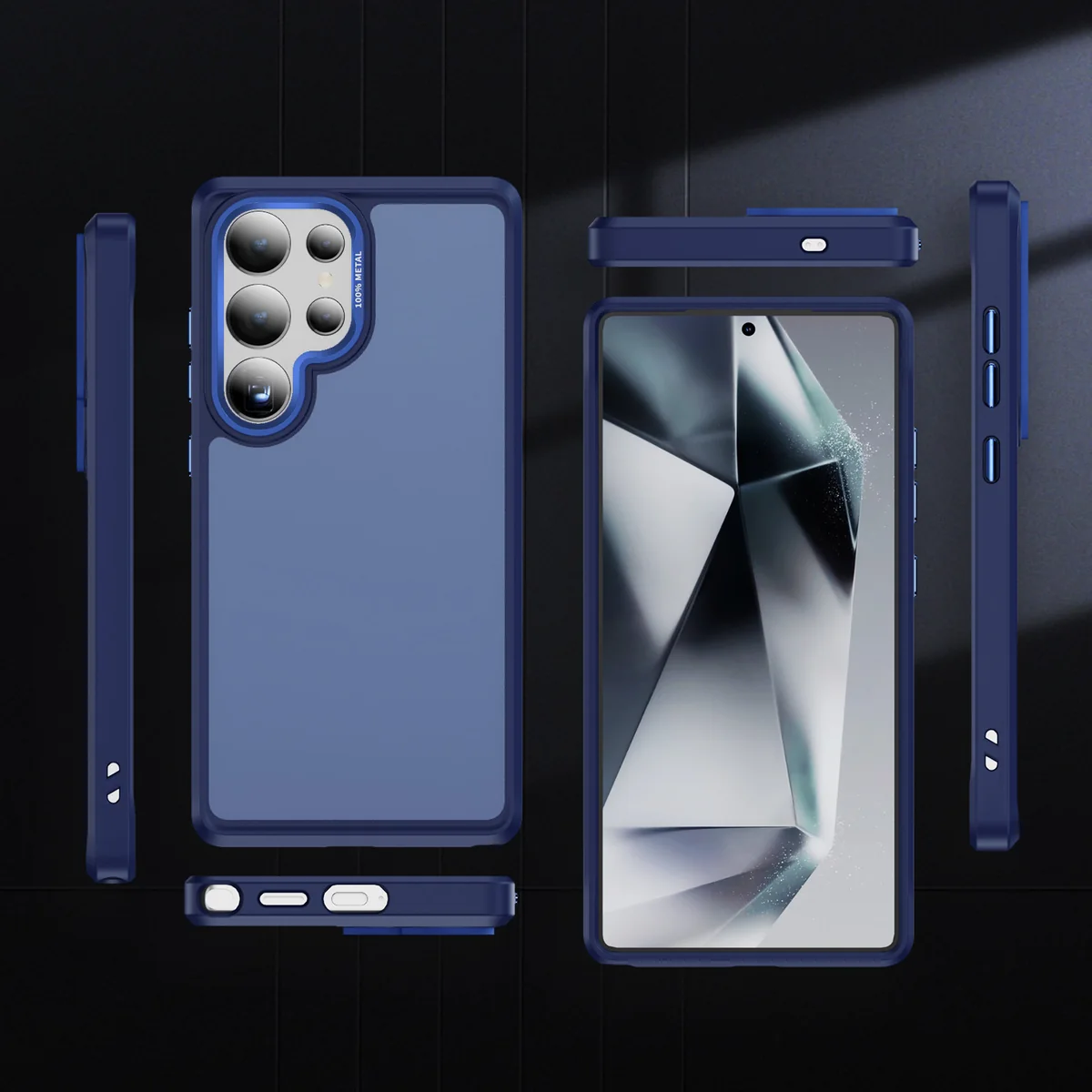 cross-border compatible with Apple Samsung S25UItra camera lens guard soft-touch phone case wireless charging scratch-resistant shockproof fingerprint-resistant