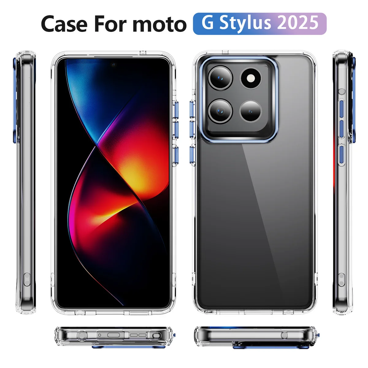 cross-border compatible with MOTO G STYLUS 2025 Phantom Series phone case transparent case shockproof wireless charging