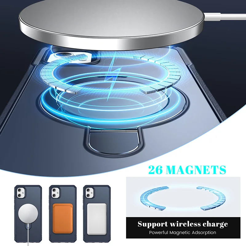 cross-border compatible with Samsung A05 integrated Warrior open buttons magnetic attachment foldable ring kickstand phone case