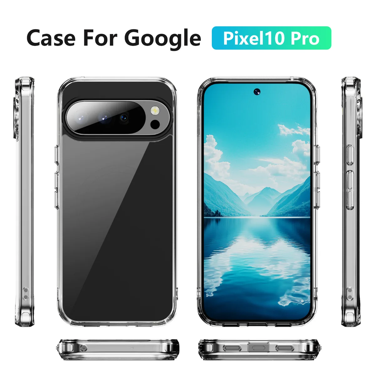 cross-border compatible with Google Pixel 10 Pro crystal-clear shockproof 2.0 German anti-yellowing material phone case Pixel10