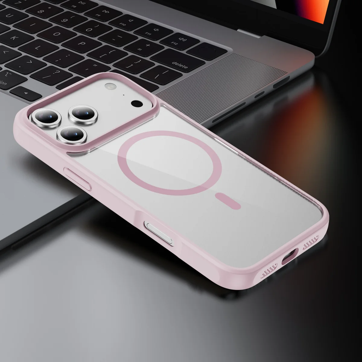 cross-border compatible with Apple iPhone17 Pro Max EyeShip ultra-clear magnetic ring wireless charging shockproof phone case