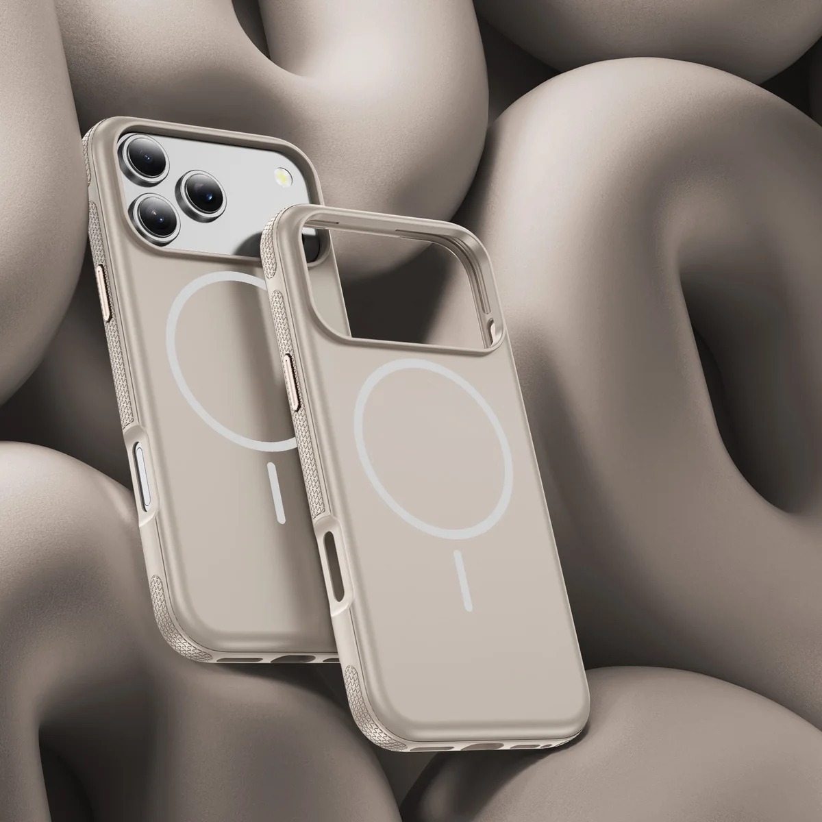 cross-border compatible with iPhone17Pro Max kickstand case original-style slim magnetic ring shockproof PC phone case wireless charging