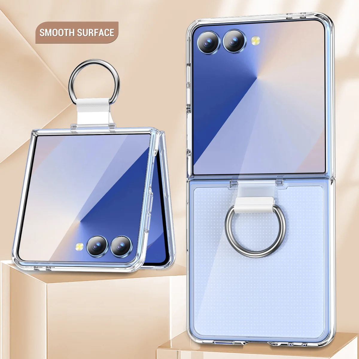 cross-border compatible with Samsung SAM Z Flip7 ring case shockproof PC scratch-resistant foldable phone case Z Flip8