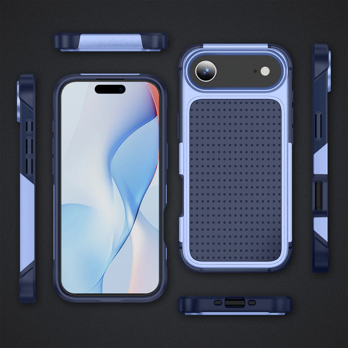 cross-border compatible with Apple iPhone 17 Air Elegant shockproof phone case 2-in-1 anti-slip texture manufacturer new arrival