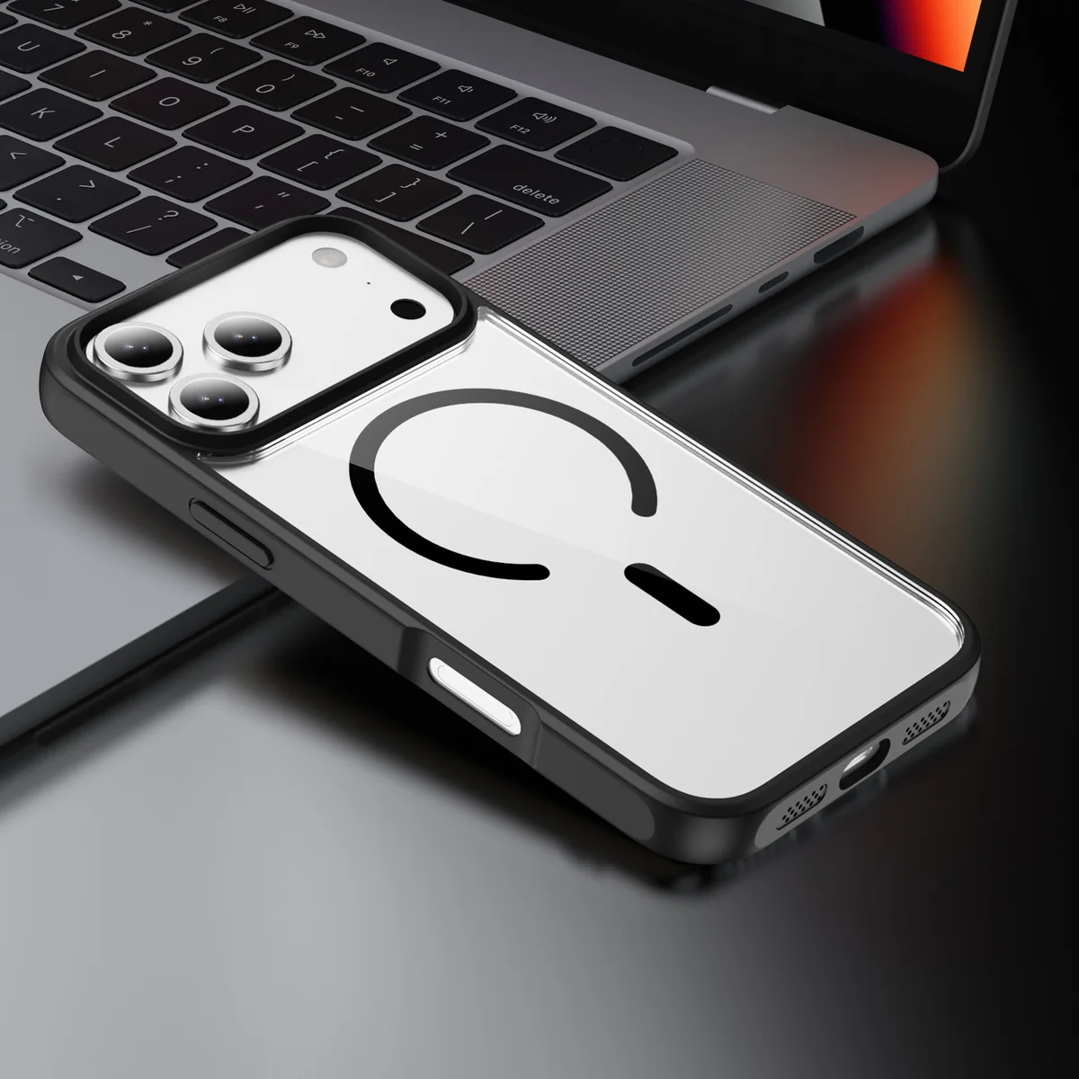 cross-border compatible with Apple iPhone17Pro Max EyeShip ultra-clear magnetic ring shockproof phone case C ring cutout magnetic ring